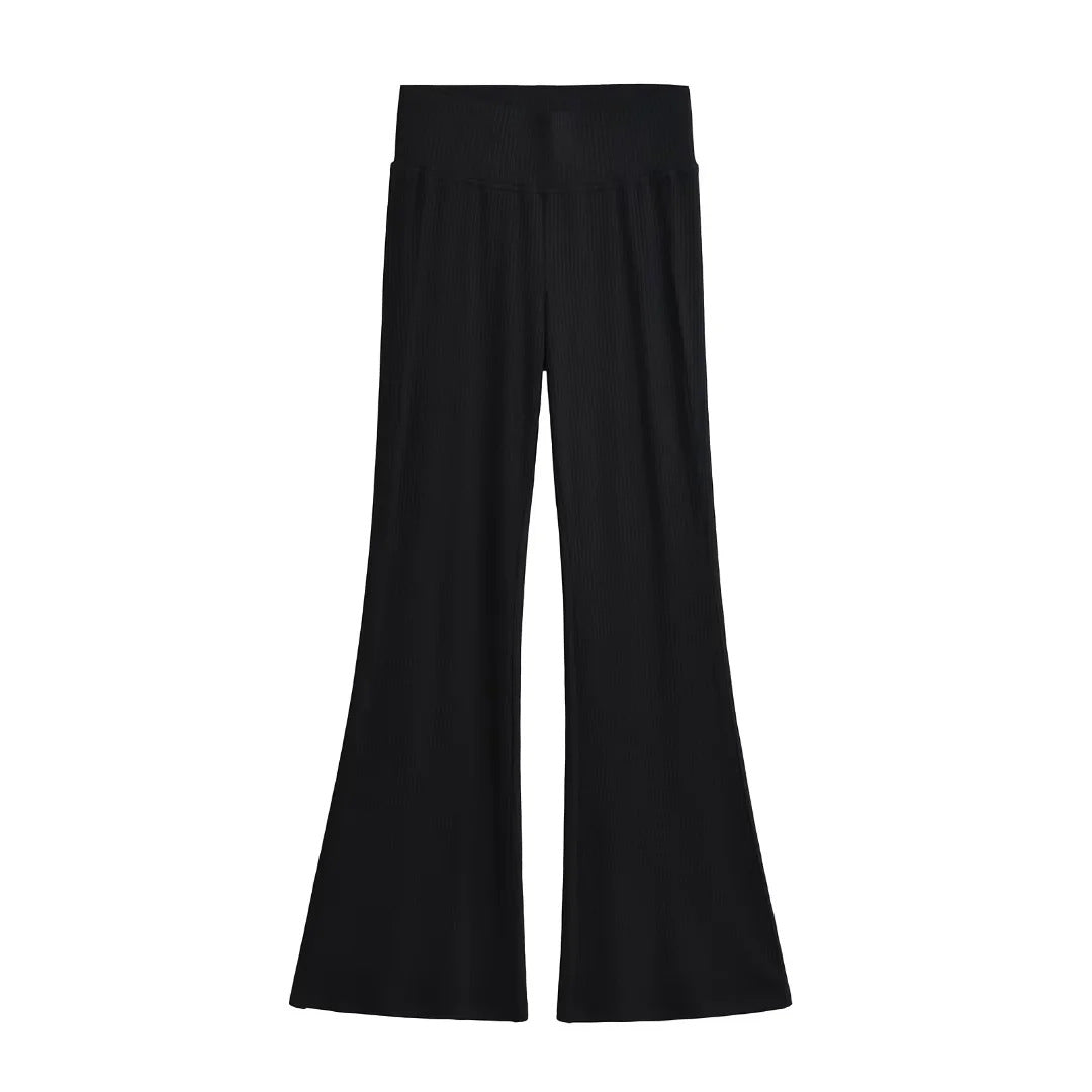 Knitted micro pull floor pants