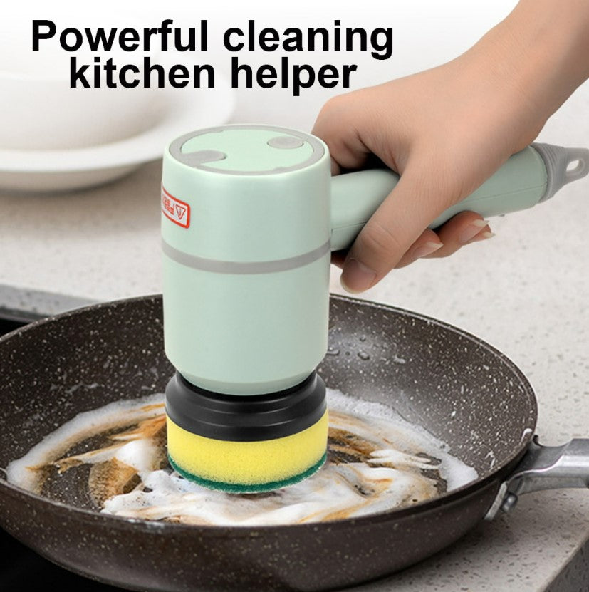 Multifunctional Electric Cleaning Household Brush Automatic Handheld Charging 1200mAh- Pink_3