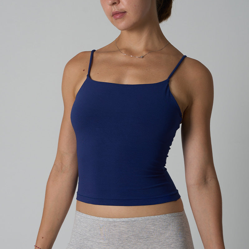 Cotton Vest Plain Color Versatile Short Length Inner Wear for Women