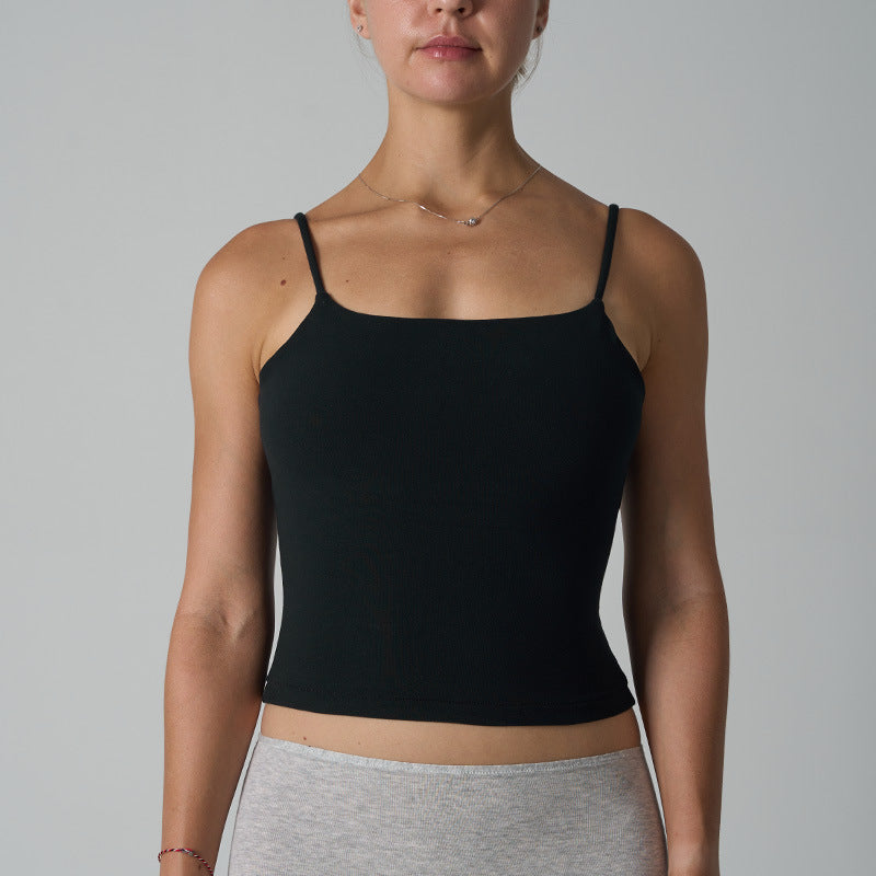 Cotton Vest Plain Color Versatile Short Length Inner Wear for Women