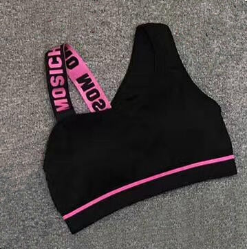 New Letter Cut Out Sports Bra Women Fitness Yoga Push up Gym Padded Sports Top Athletic Sexy Workout Running Clothing P165
