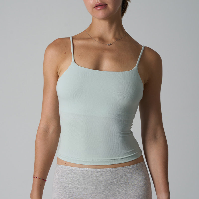 Cotton Vest Plain Color Versatile Short Length Inner Wear for Women