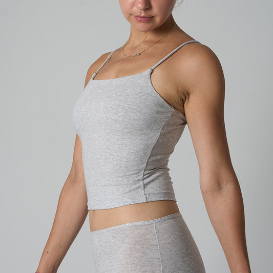Cotton Vest Plain Color Versatile Short Length Inner Wear for Women